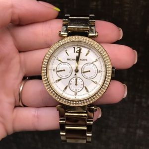 MIcheal Kors Sofie Pavé Gold Watch